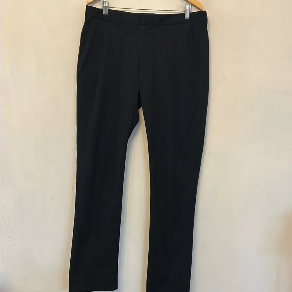 J Crew Thompson Flex black tapered lightweight pants Size W36 L 34 EUC